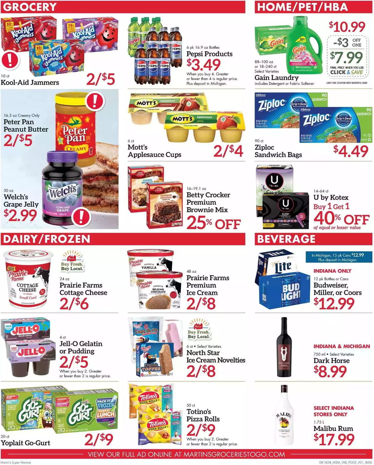 Weekly ad Martin's Supermarkets 08/18/2024 - 08/24/2024