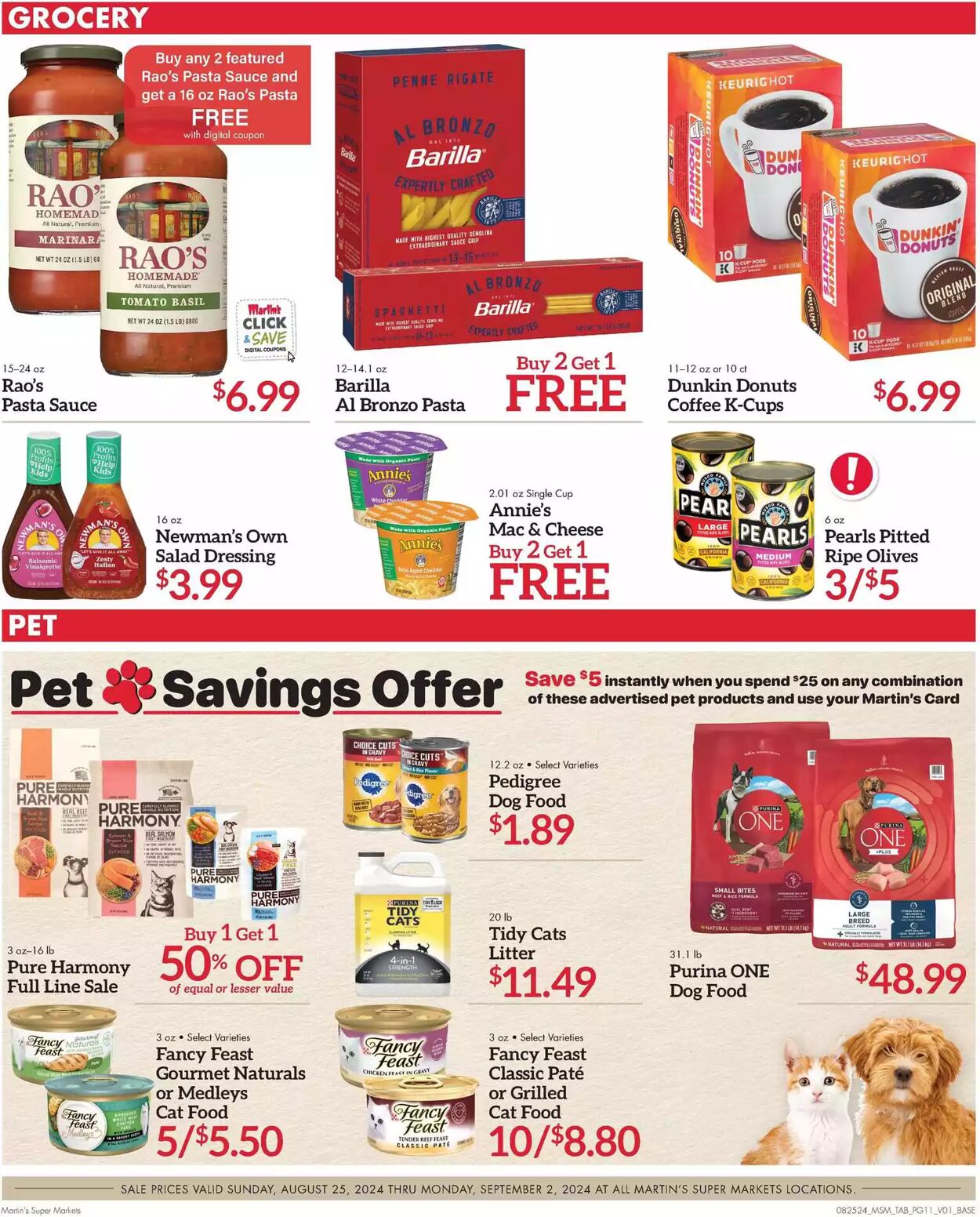 Weekly ad Martin's Supermarkets 08/25/2024 - 09/02/2024