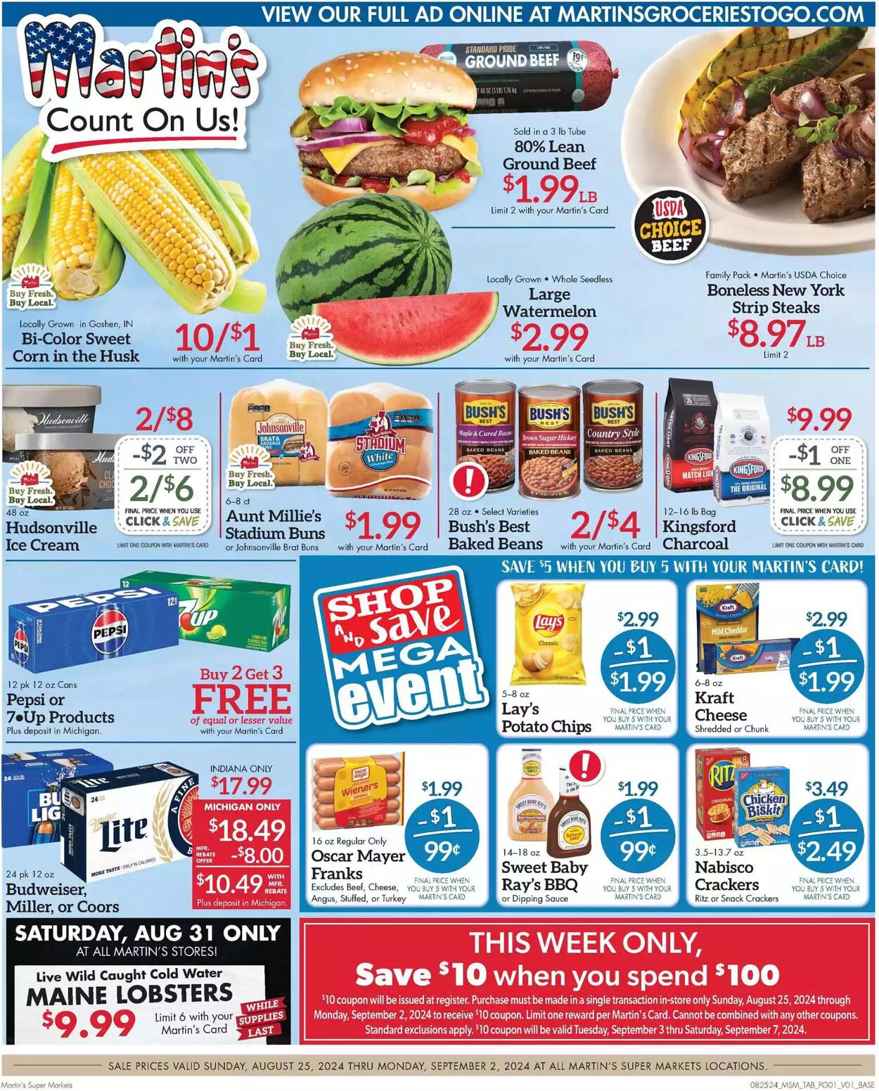 Weekly ad Martin's Supermarkets 08/25/2024 - 09/02/2024