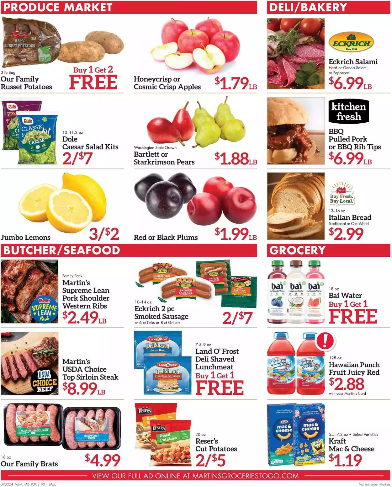 Weekly ad Martin's Supermarkets 09/03/2024 - 09/07/2024