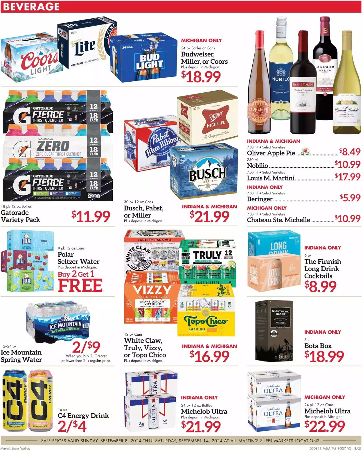 Weekly ad Martin's Supermarkets 09/08/2024 - 09/14/2024