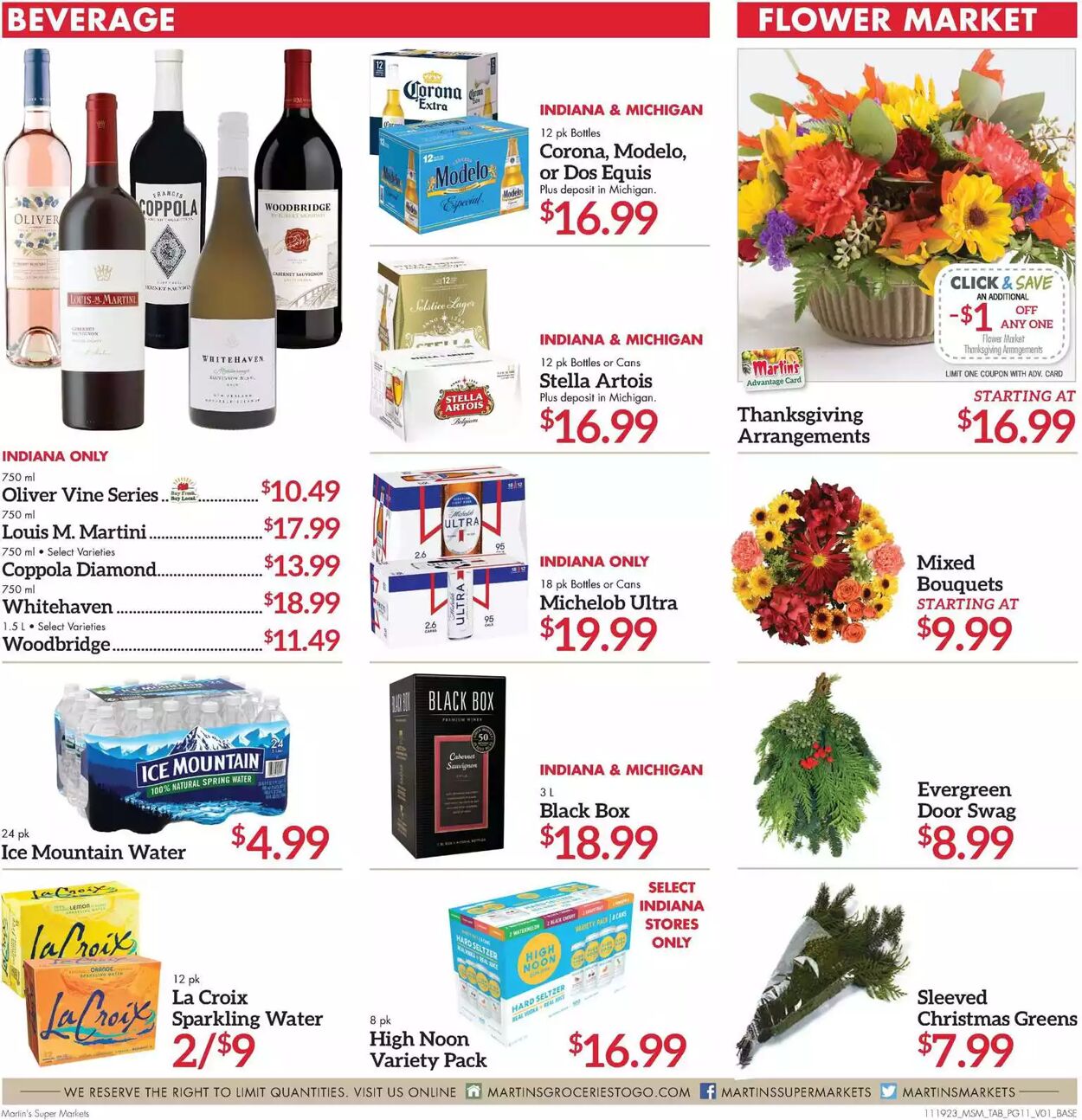 Weekly ad Martin's Supermarkets 11/19/2023 - 11/25/2023