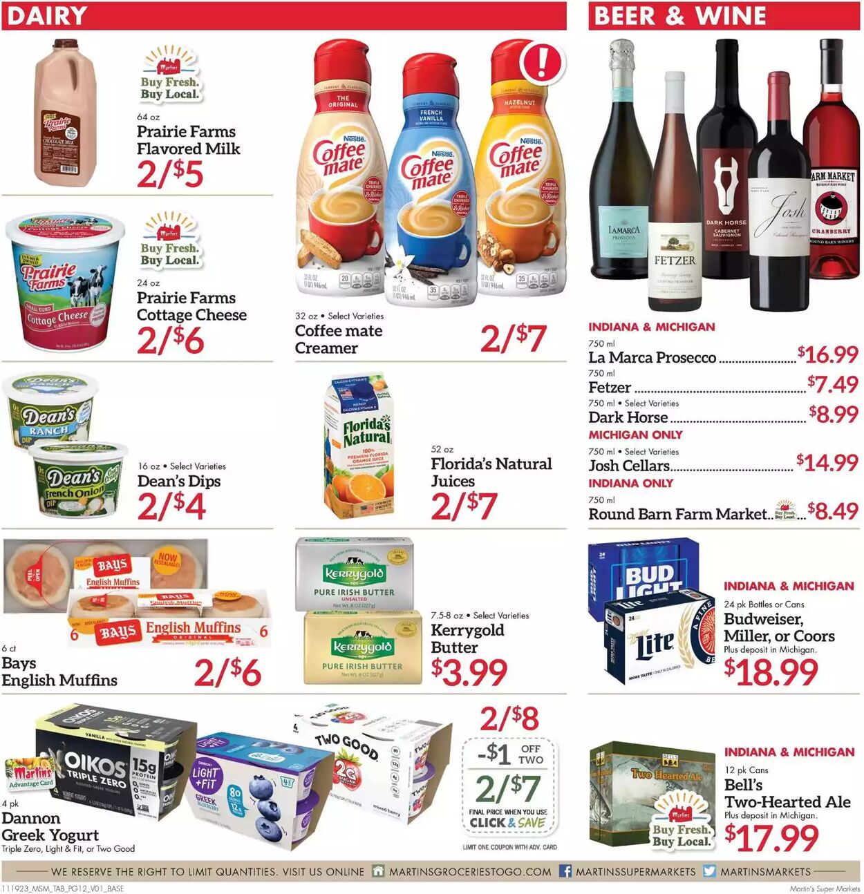 Weekly ad Martin's Supermarkets 11/19/2023 - 11/25/2023