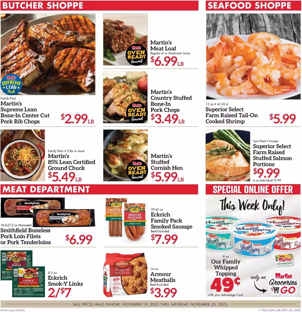 Weekly ad Martin's Supermarkets 11/19/2023 - 11/25/2023