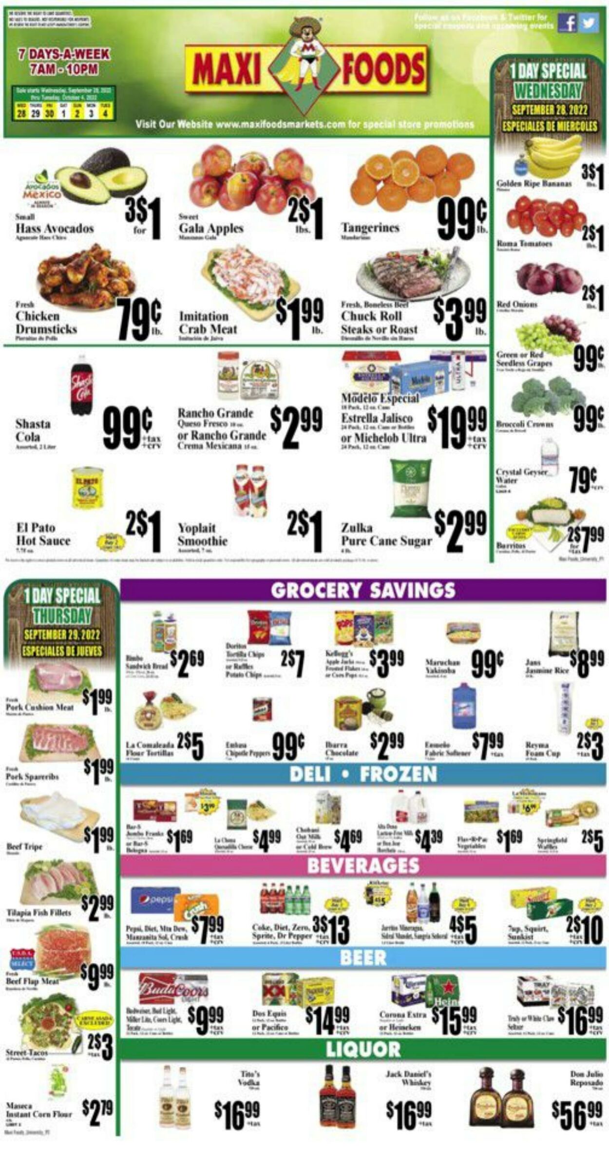 Weekly ad Maxi Foods 09/28/2022 - 10/04/2022