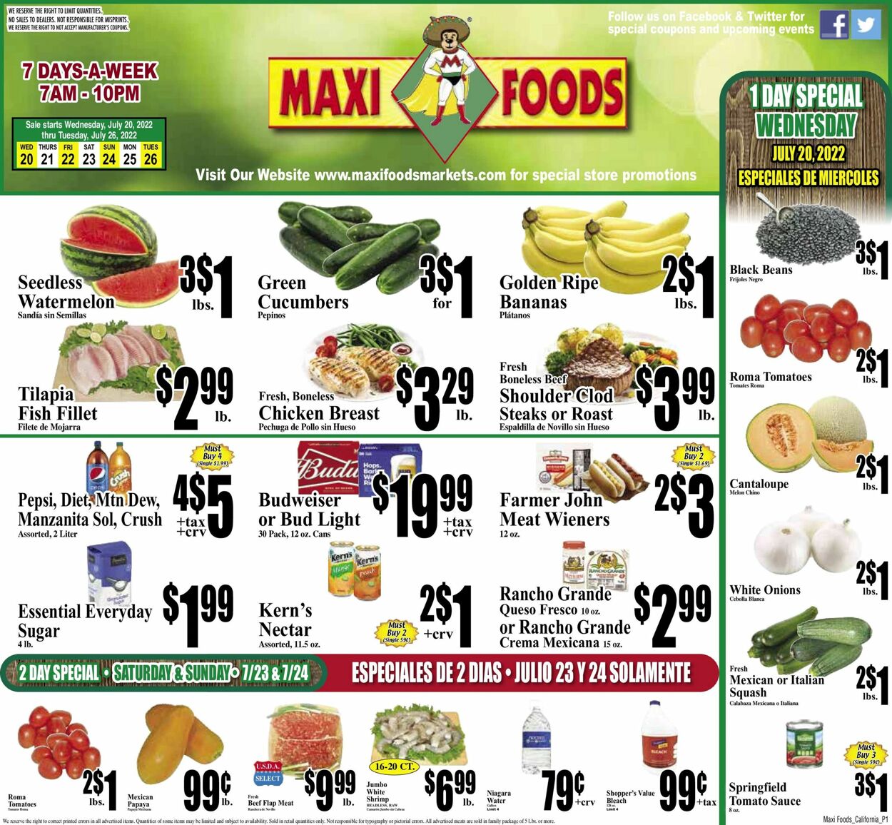 Weekly ad Maxi Foods 07/20/2022 - 07/26/2022
