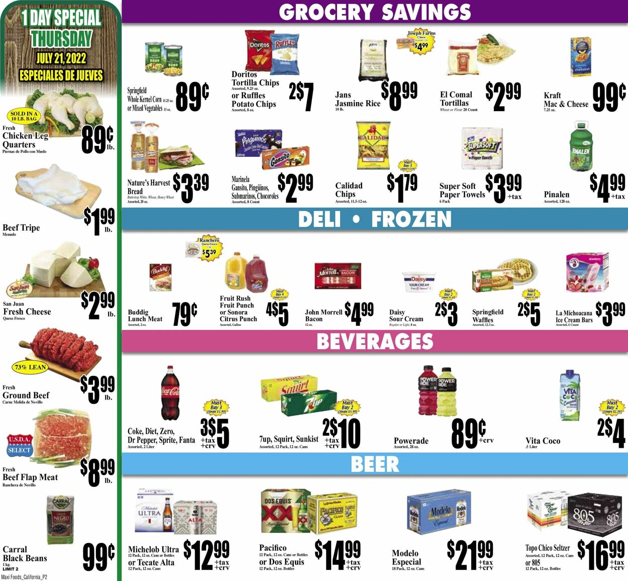 Weekly ad Maxi Foods 07/20/2022 - 07/26/2022