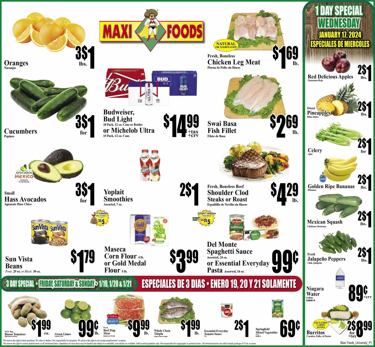 Weekly ad Maxi Foods 01/17/2024 - 01/23/2024