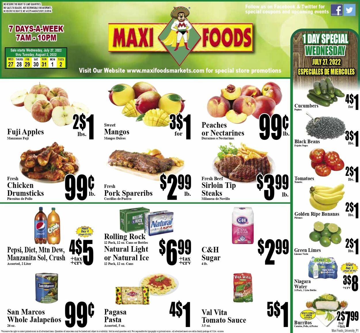 Weekly ad Maxi Foods 07/27/2022 - 08/02/2022