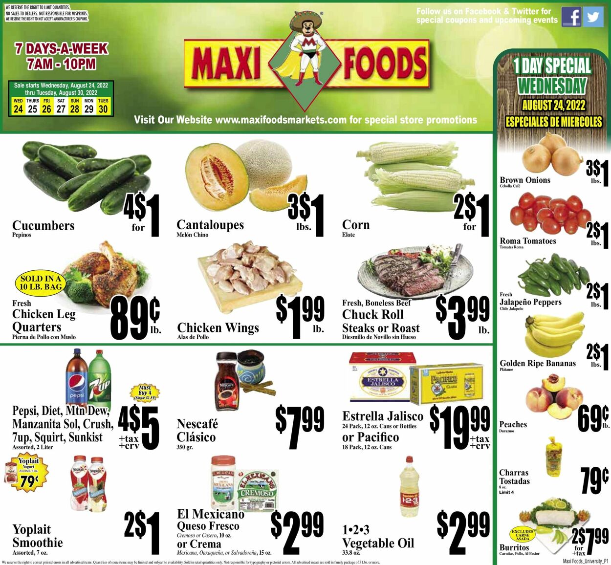 Weekly ad Maxi Foods 08/24/2022 - 08/30/2022