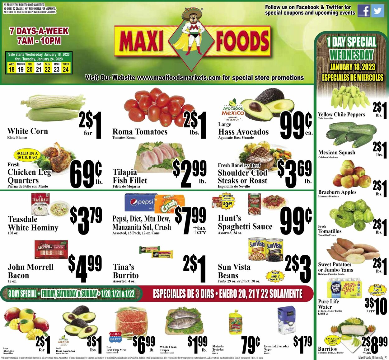 Weekly ad Maxi Foods 01/18/2023-01/24/2023