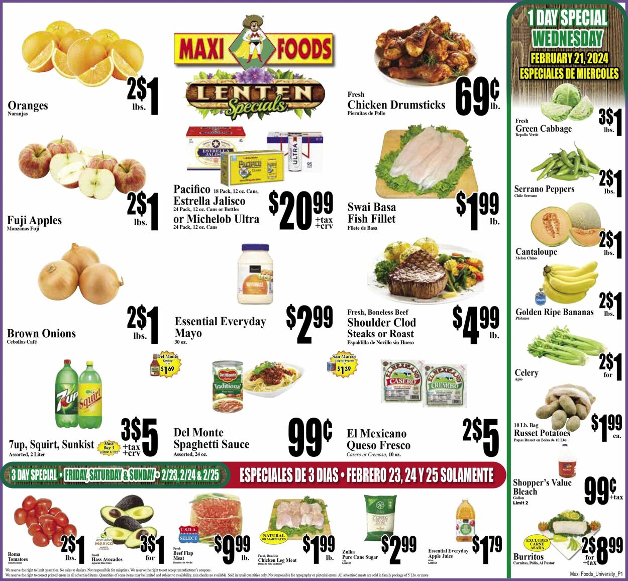 Weekly ad Maxi Foods 02/14/2024 - 02/20/2024