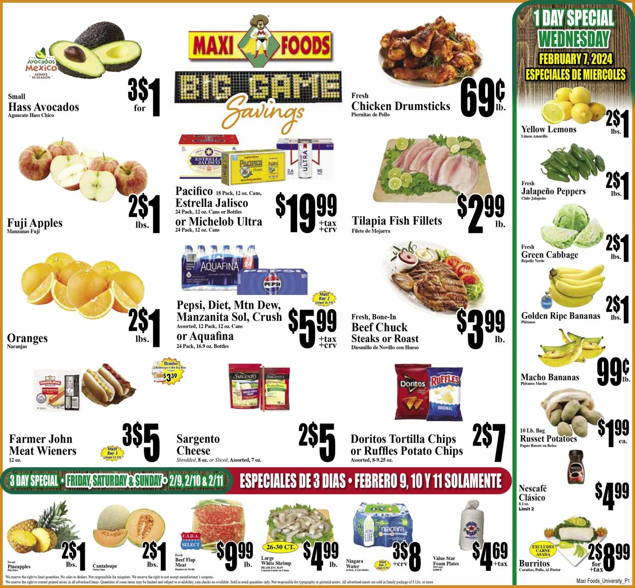 Weekly ad Maxi Foods 01/31/2024 - 02/06/2024