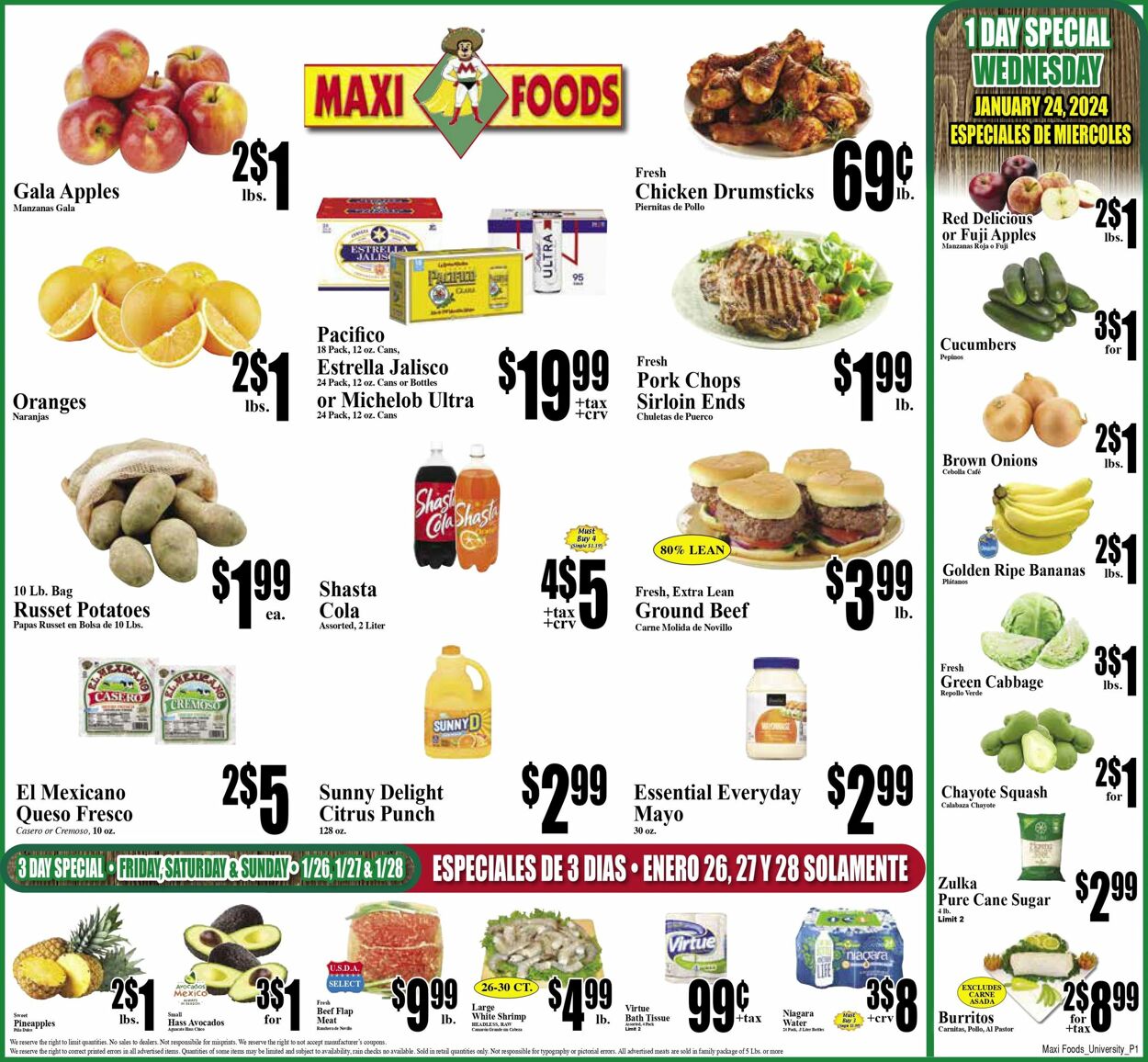Weekly ad Maxi Foods 01/24/2024 - 01/30/2024