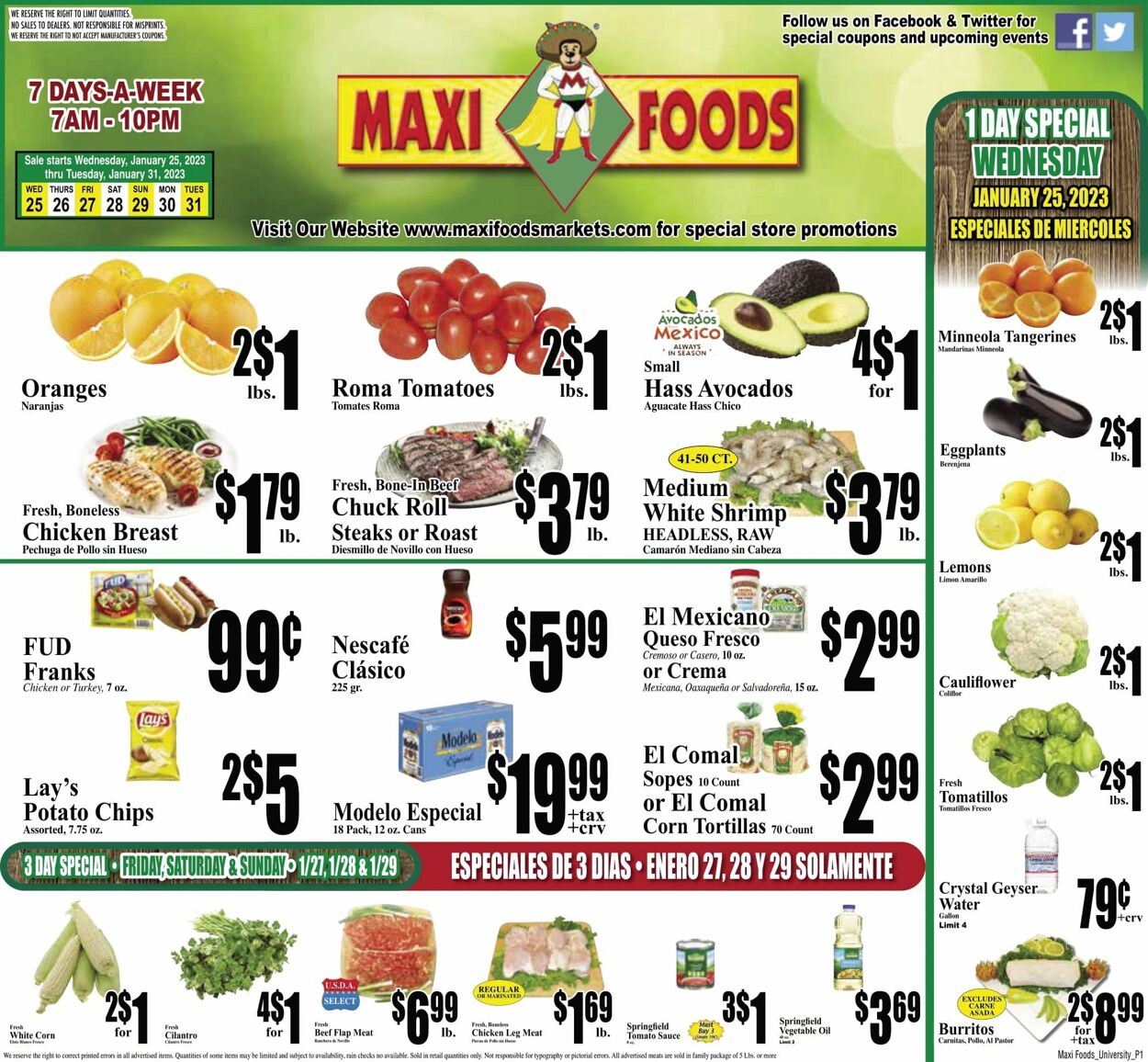 Weekly ad Maxi Foods 01/25/2023 - 01/31/2023