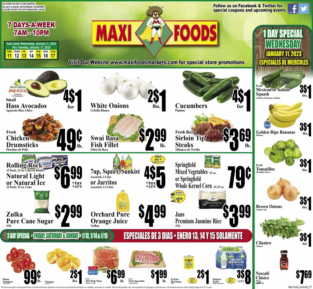 Weekly ad Maxi Foods 01/11/2023-01/17/2023