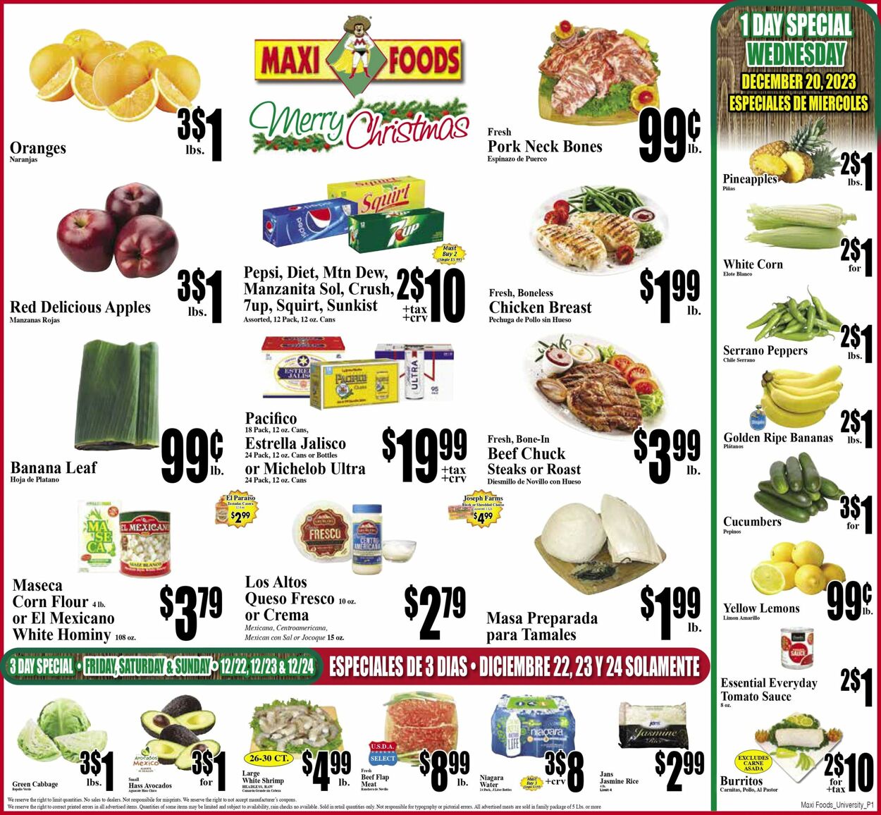 Weekly ad Maxi Foods 12/20/2023 - 12/26/2023