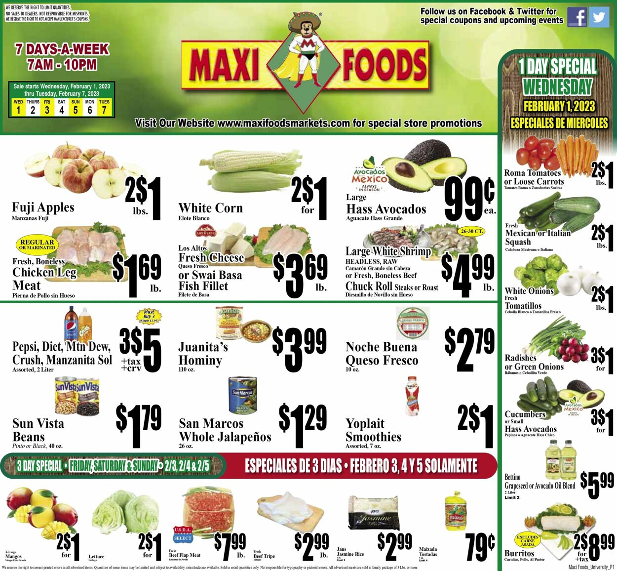 Weekly ad Maxi Foods 02/01/2023 - 02/07/2023
