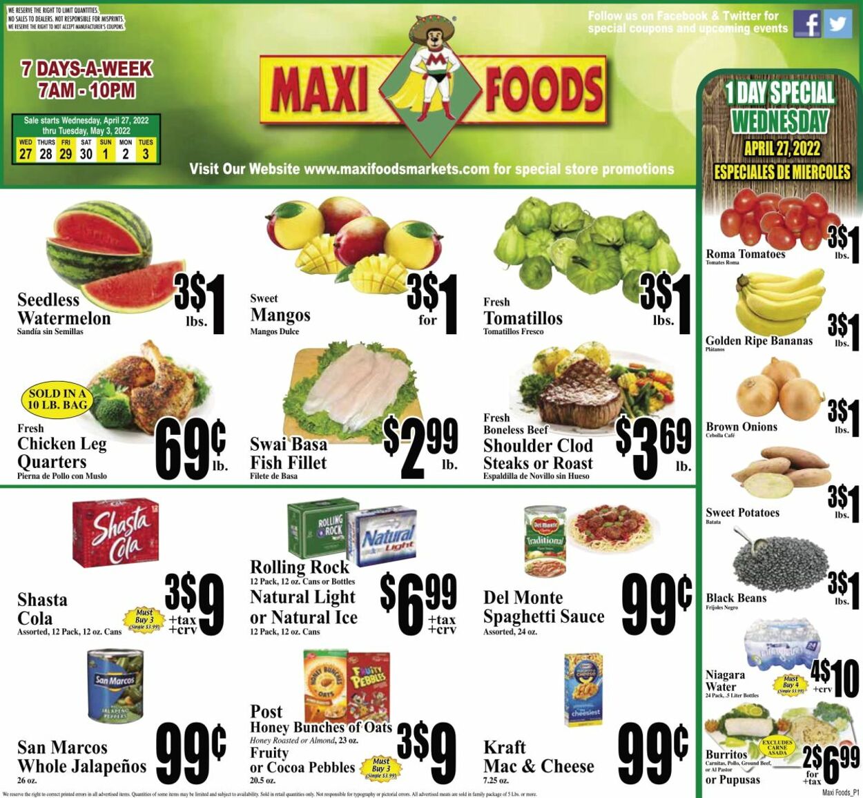 Weekly ad Maxi Foods 04/27/2022 - 05/03/2022