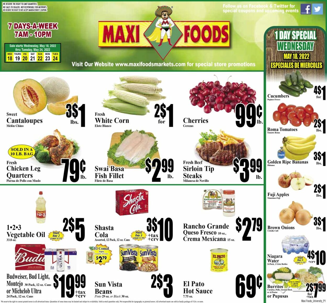 Weekly ad Maxi Foods 05/18/2022 - 05/24/2022