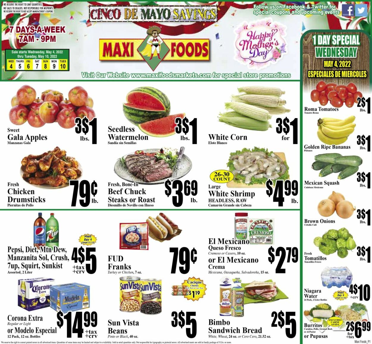 Weekly ad Maxi Foods 05/04/2022 - 05/10/2022