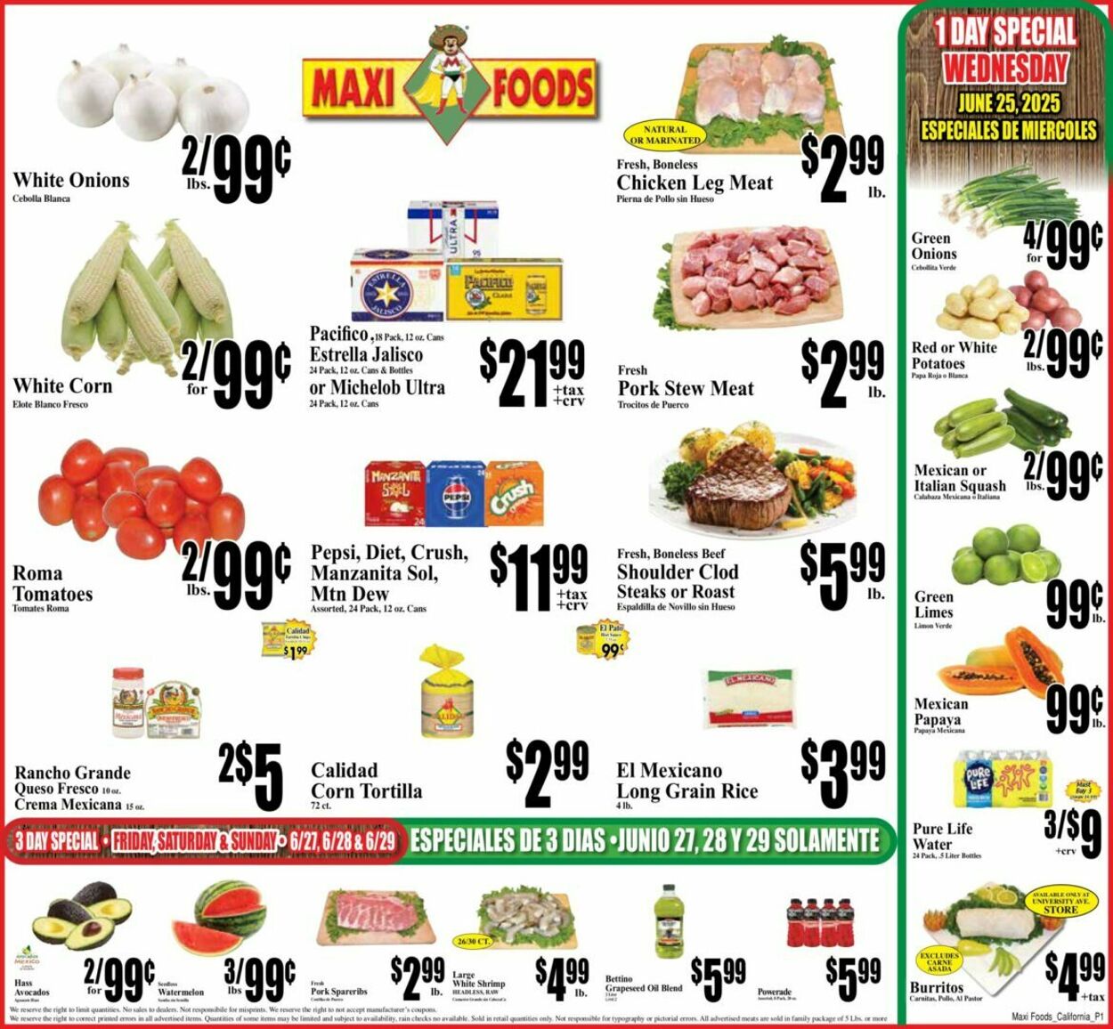Weekly ad Maxi Foods 06/25/2025 - 07/01/2025