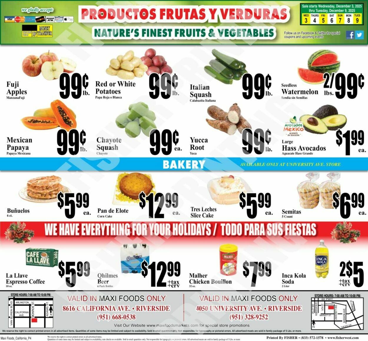 Weekly ad Maxi Foods 12/03/2025 - 12/09/2025