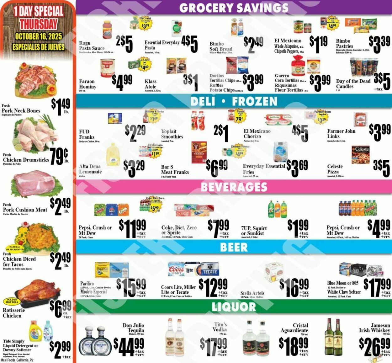 Weekly ad Maxi Foods 10/08/2025 - 10/14/2025