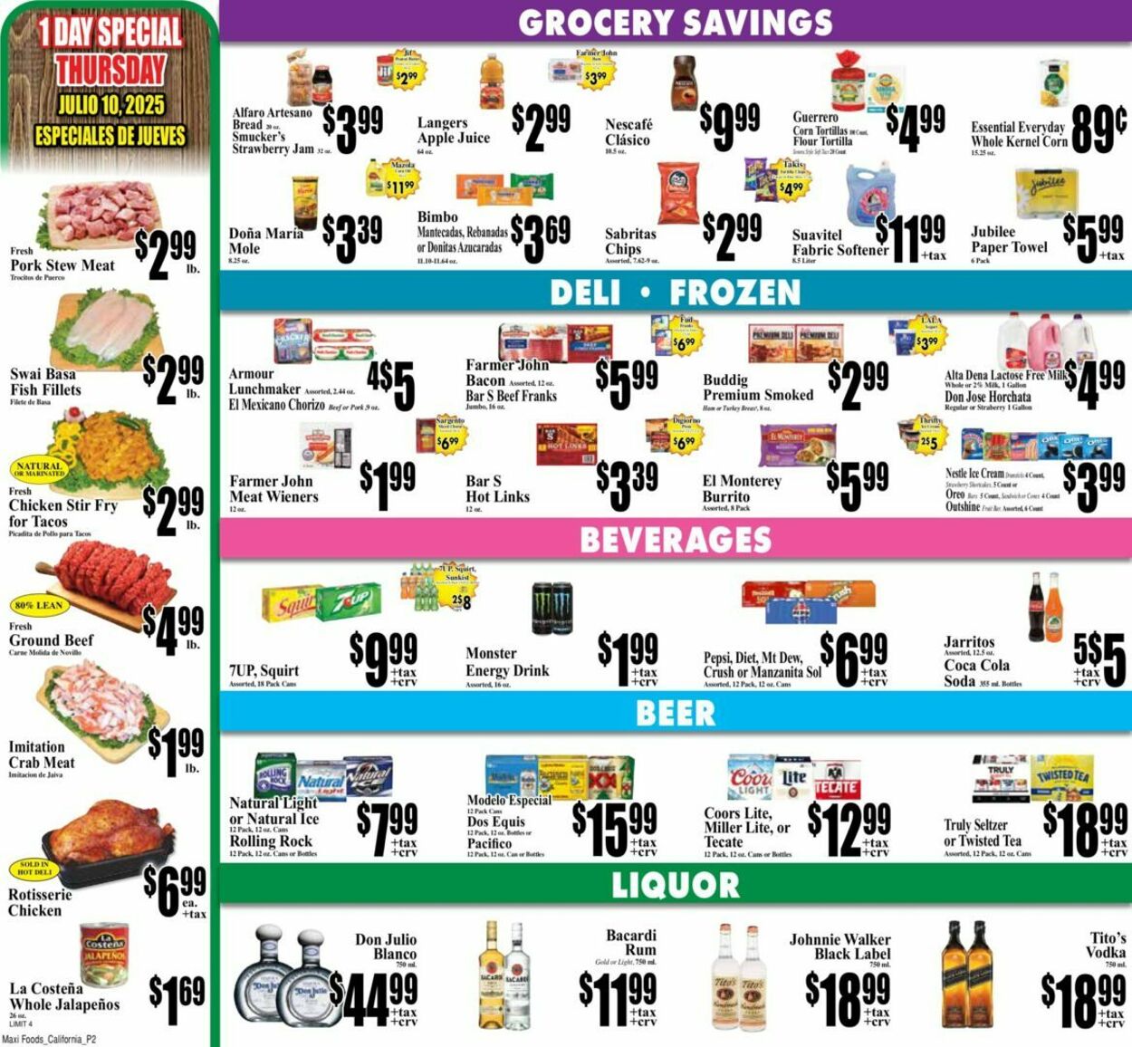 Weekly ad Maxi Foods 07/09/2025 - 07/15/2025