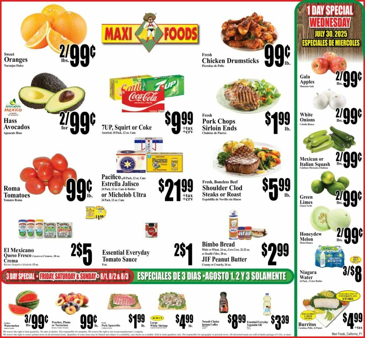 Weekly ad Maxi Foods 07/23/2025 - 07/29/2025
