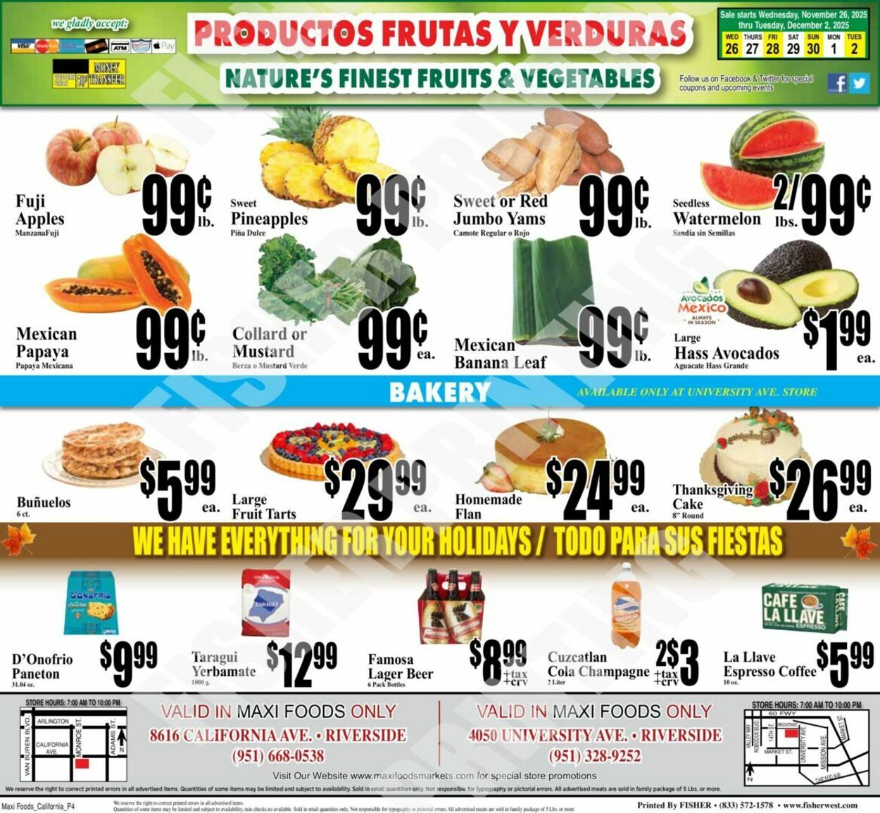 Weekly ad Maxi Foods 11/26/2025 - 12/02/2025