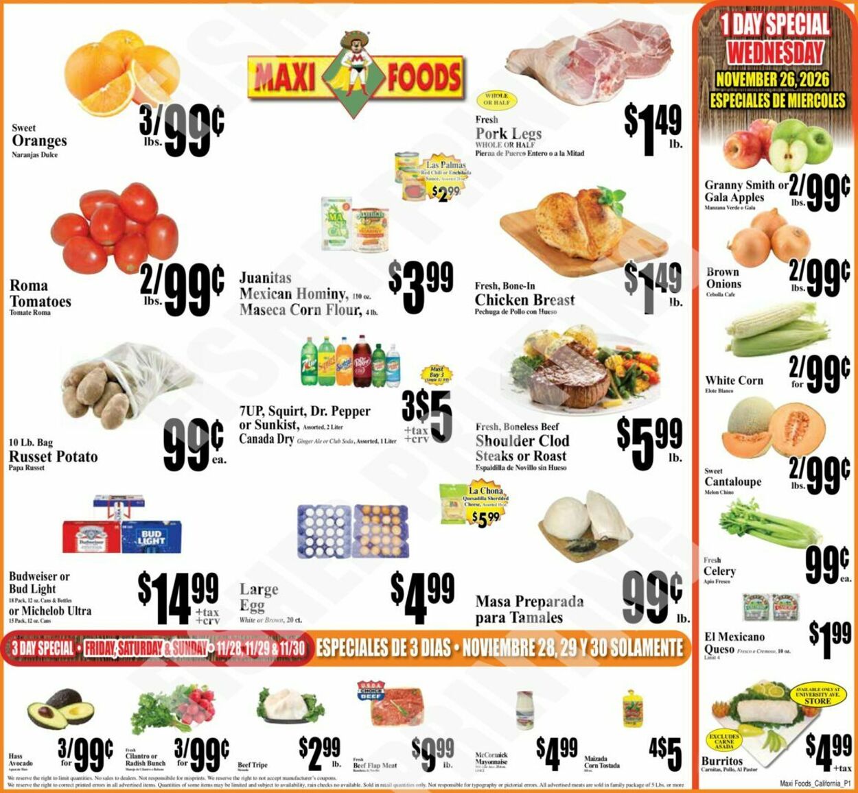 Weekly ad Maxi Foods 11/26/2025 - 12/02/2025