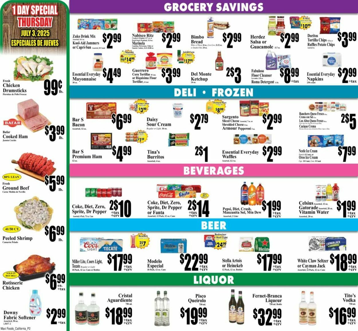 Weekly ad Maxi Foods 06/25/2025 - 07/01/2025