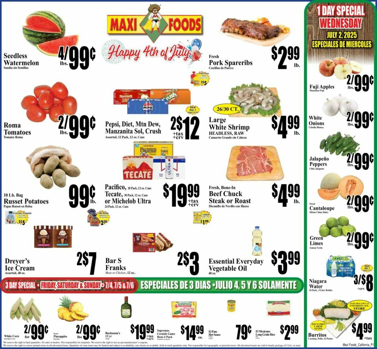 Weekly ad Maxi Foods 06/25/2025 - 07/01/2025