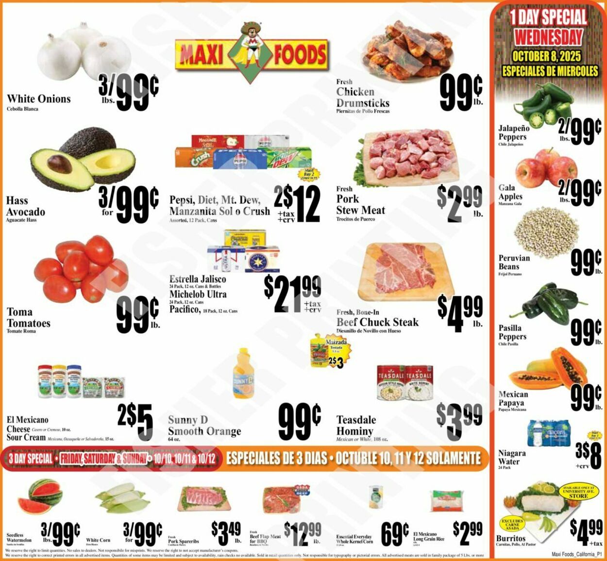 Weekly ad Maxi Foods 10/01/2025 - 10/07/2025