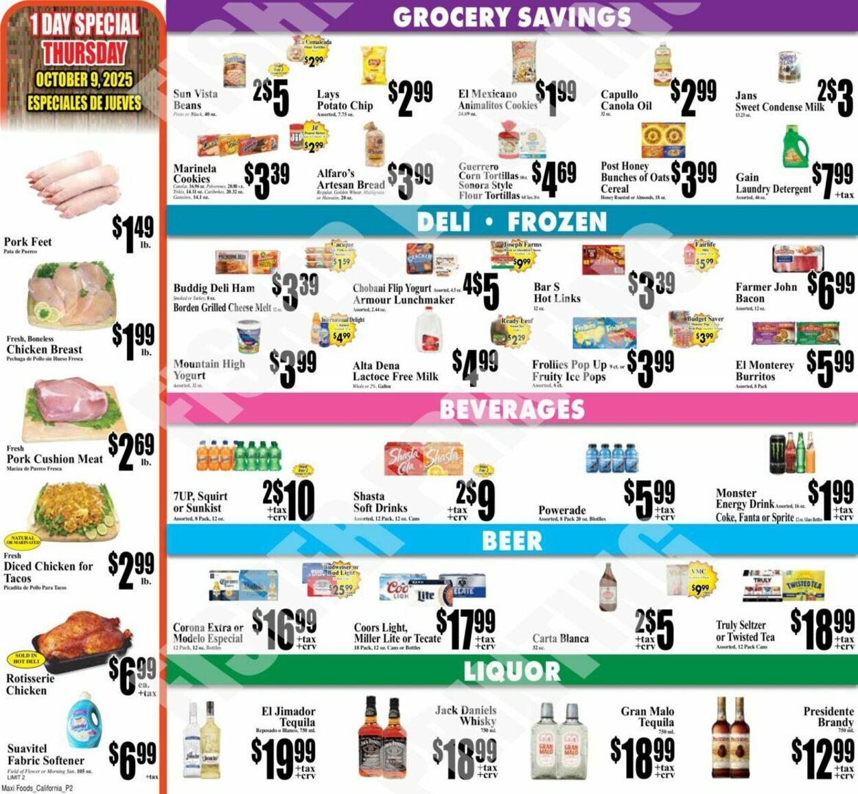 Weekly ad Maxi Foods 10/01/2025 - 10/07/2025