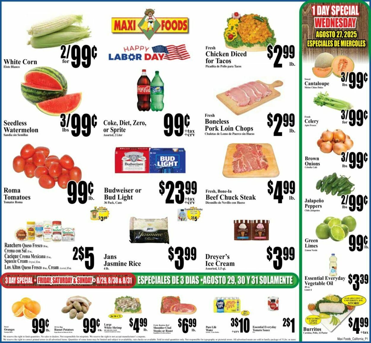 Weekly ad Maxi Foods 08/27/2025 - 09/02/2025