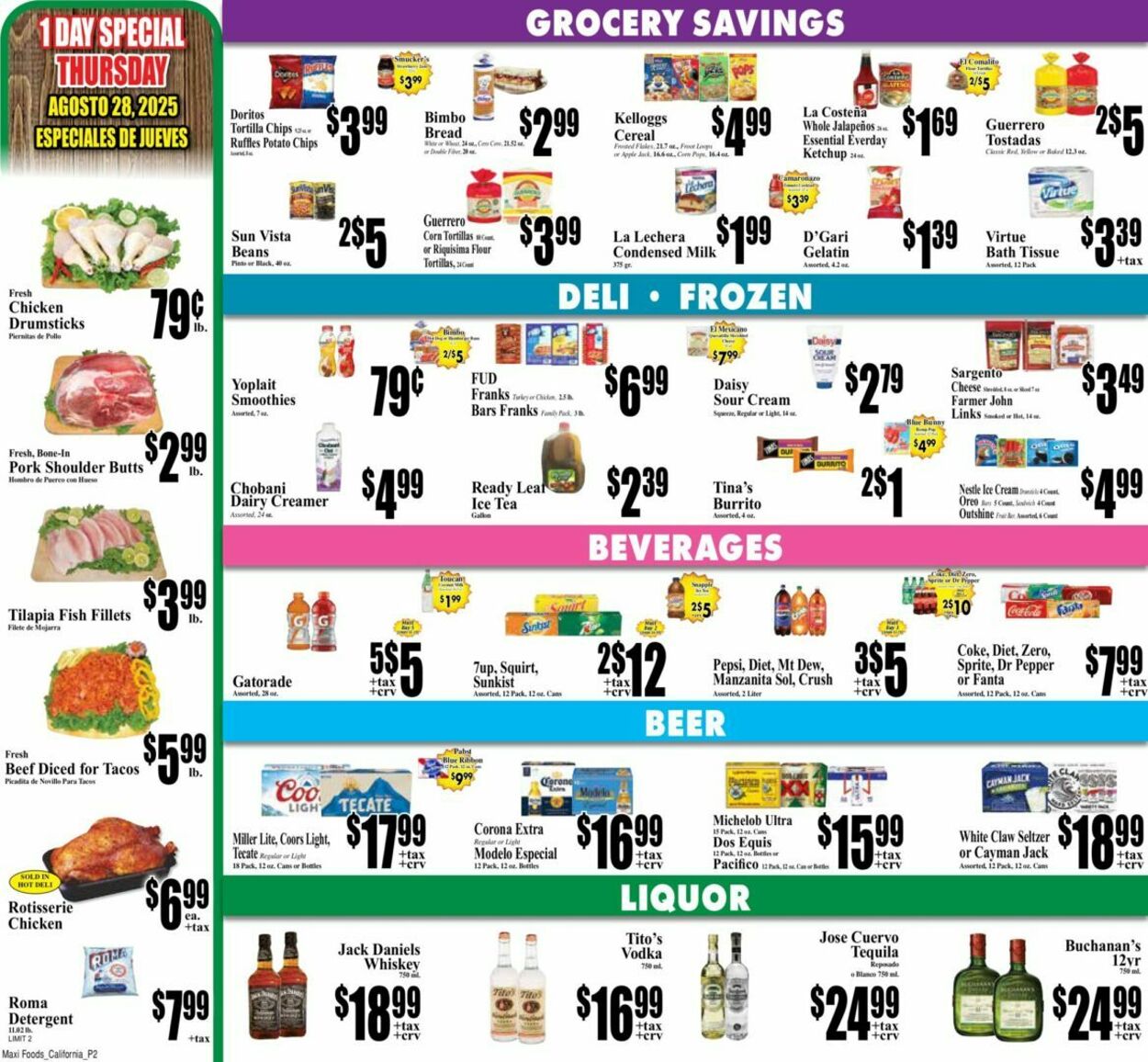 Weekly ad Maxi Foods 08/27/2025 - 09/02/2025