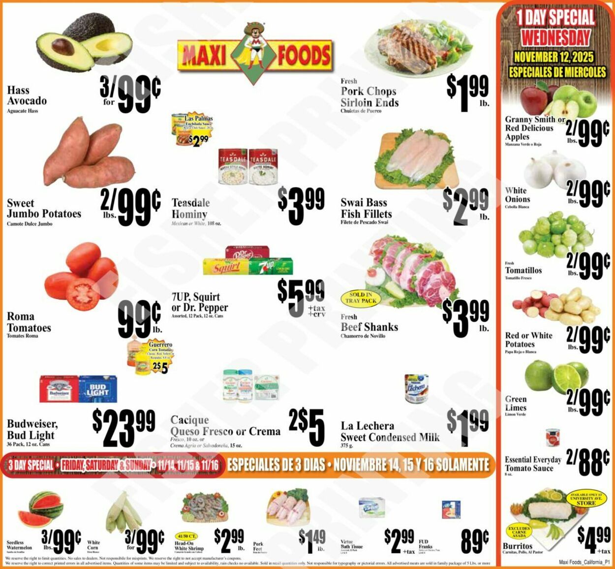Weekly ad Maxi Foods 11/12/2025 - 11/18/2025