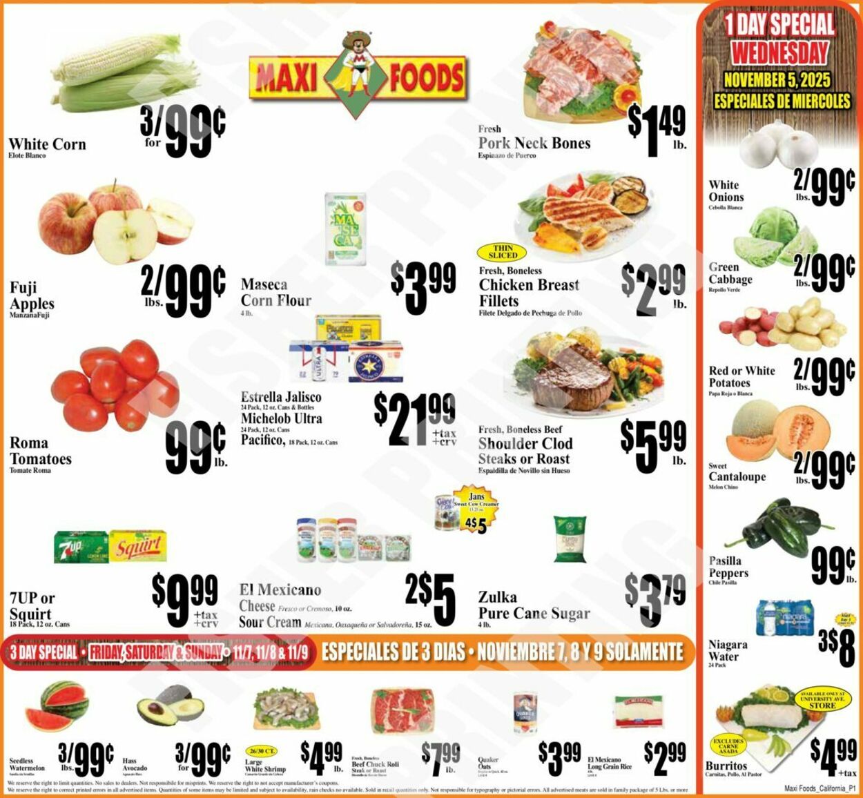 Weekly ad Maxi Foods 11/05/2025 - 11/11/2025