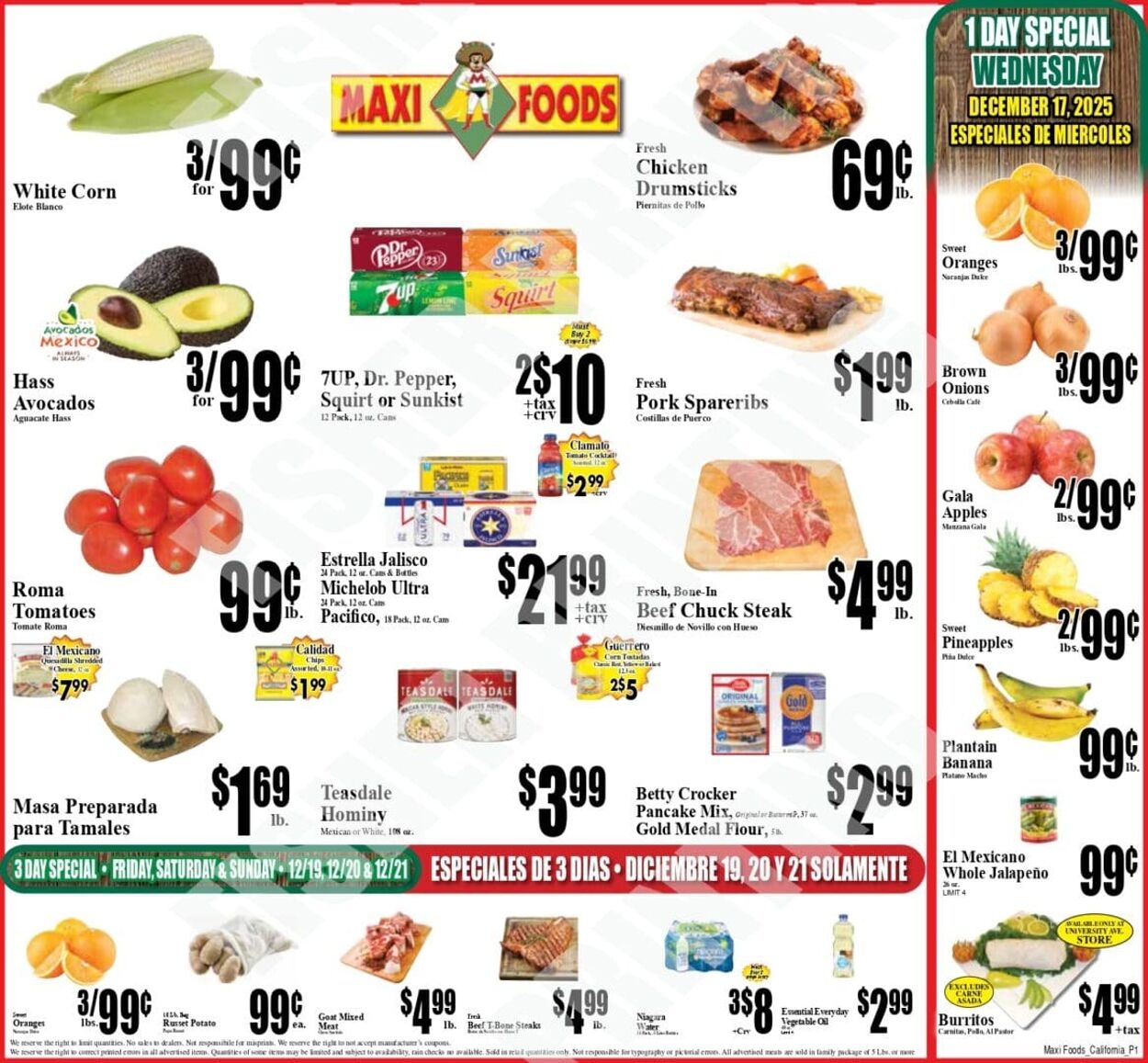 Weekly ad Maxi Foods 12/17/2025 - 12/23/2025