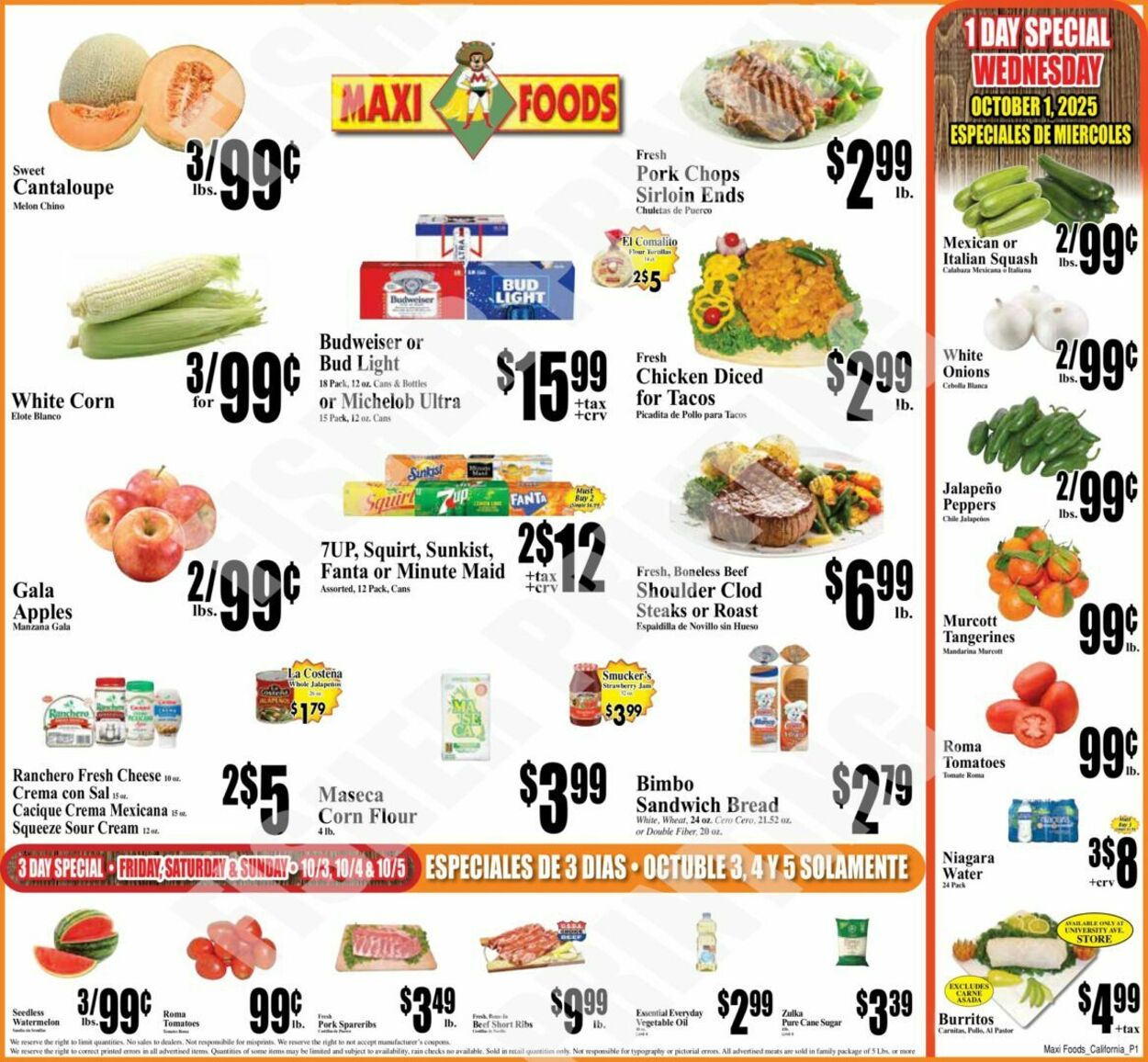 Weekly ad Maxi Foods 10/01/2025 - 10/07/2025