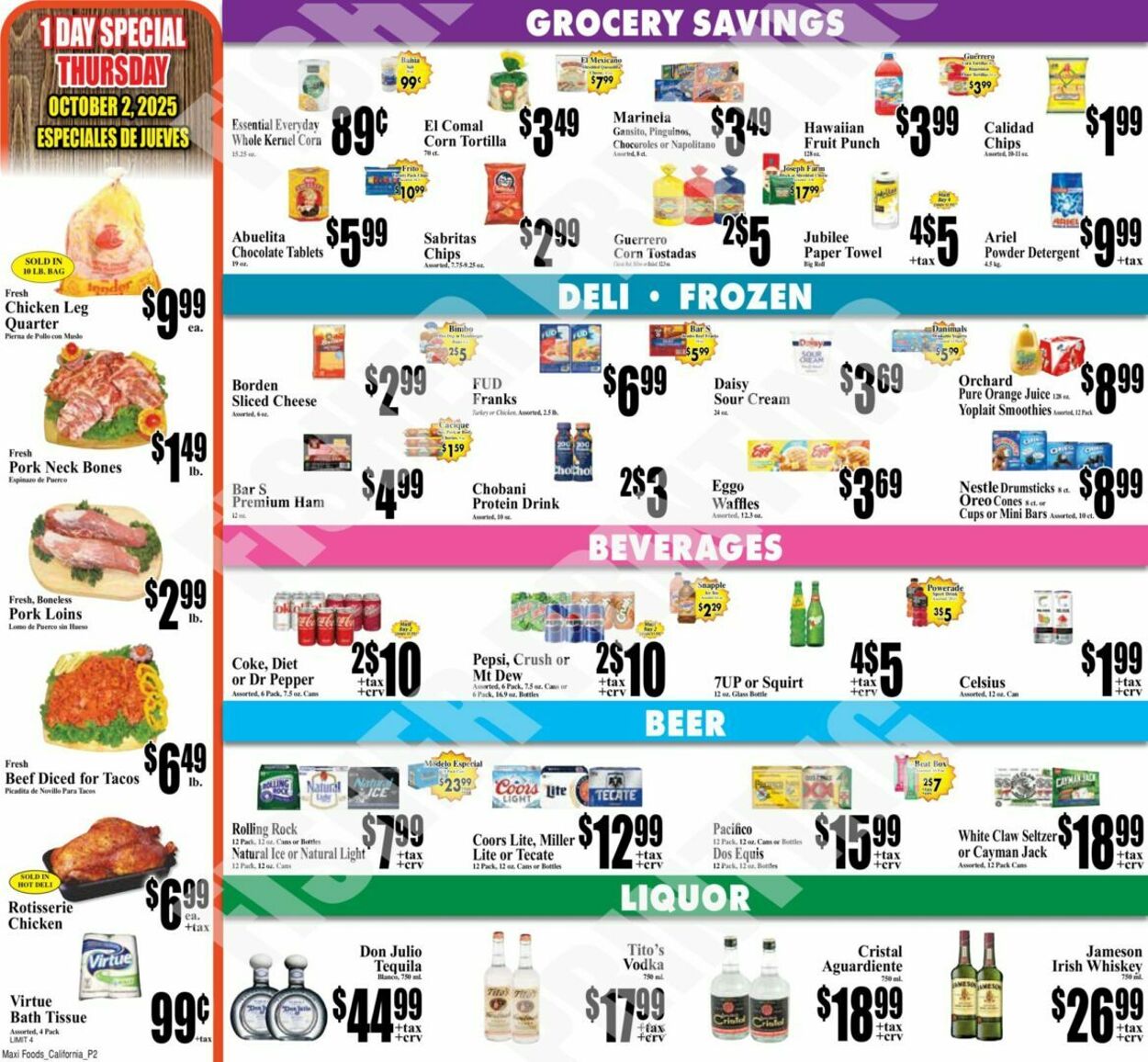 Weekly ad Maxi Foods 10/01/2025 - 10/07/2025