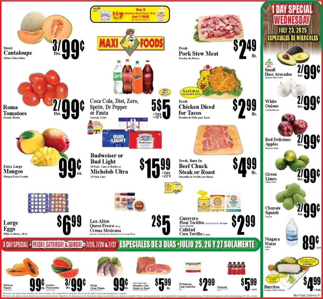 Weekly ad Maxi Foods 07/16/2025 - 07/22/2025