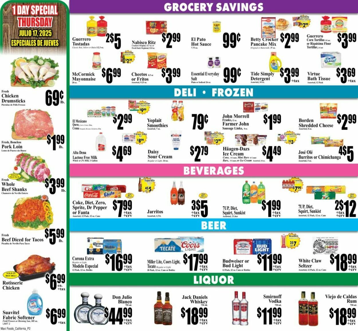 Weekly ad Maxi Foods 07/16/2025 - 07/22/2025