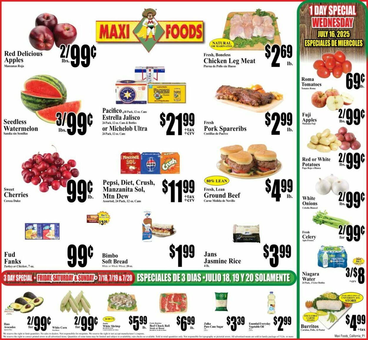 Weekly ad Maxi Foods 07/16/2025 - 07/22/2025