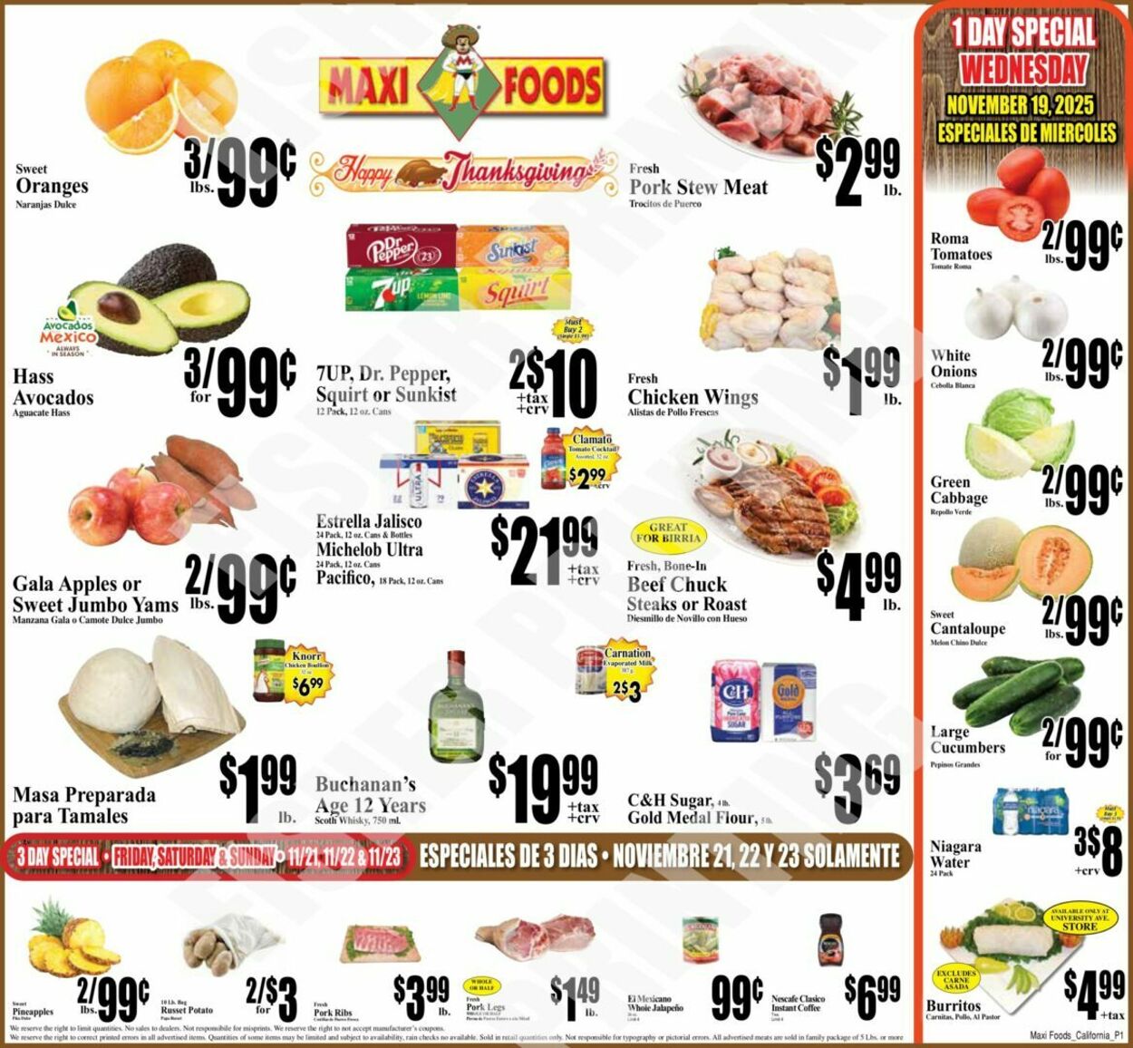 Weekly ad Maxi Foods 11/19/2025 - 11/25/2025