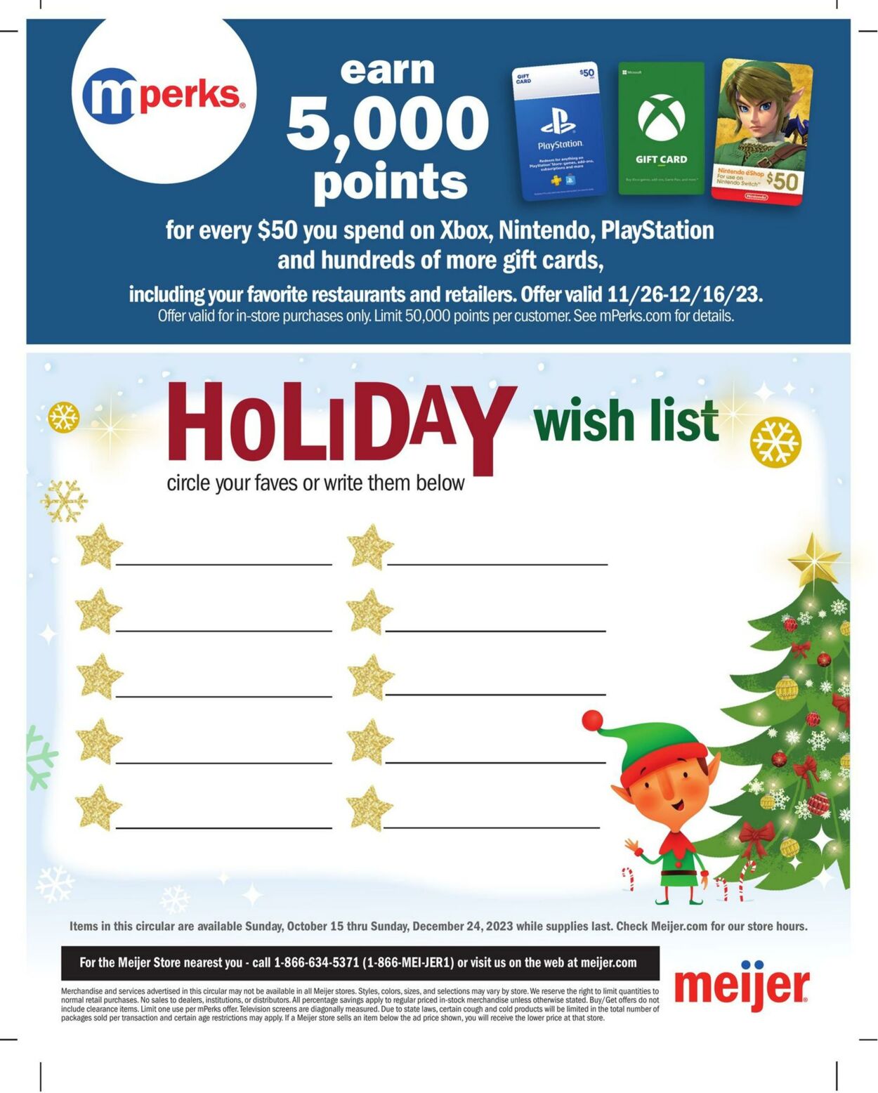 Weekly ad Meijer 10/15/2023 - 12/24/2023