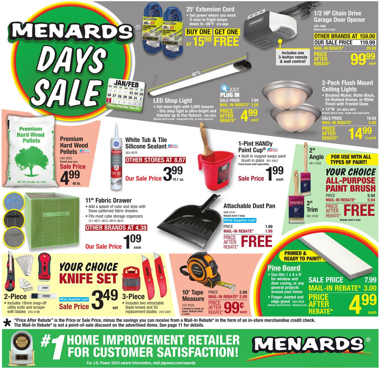 Weekly ad Menards 01/22/2025 - 02/02/2025