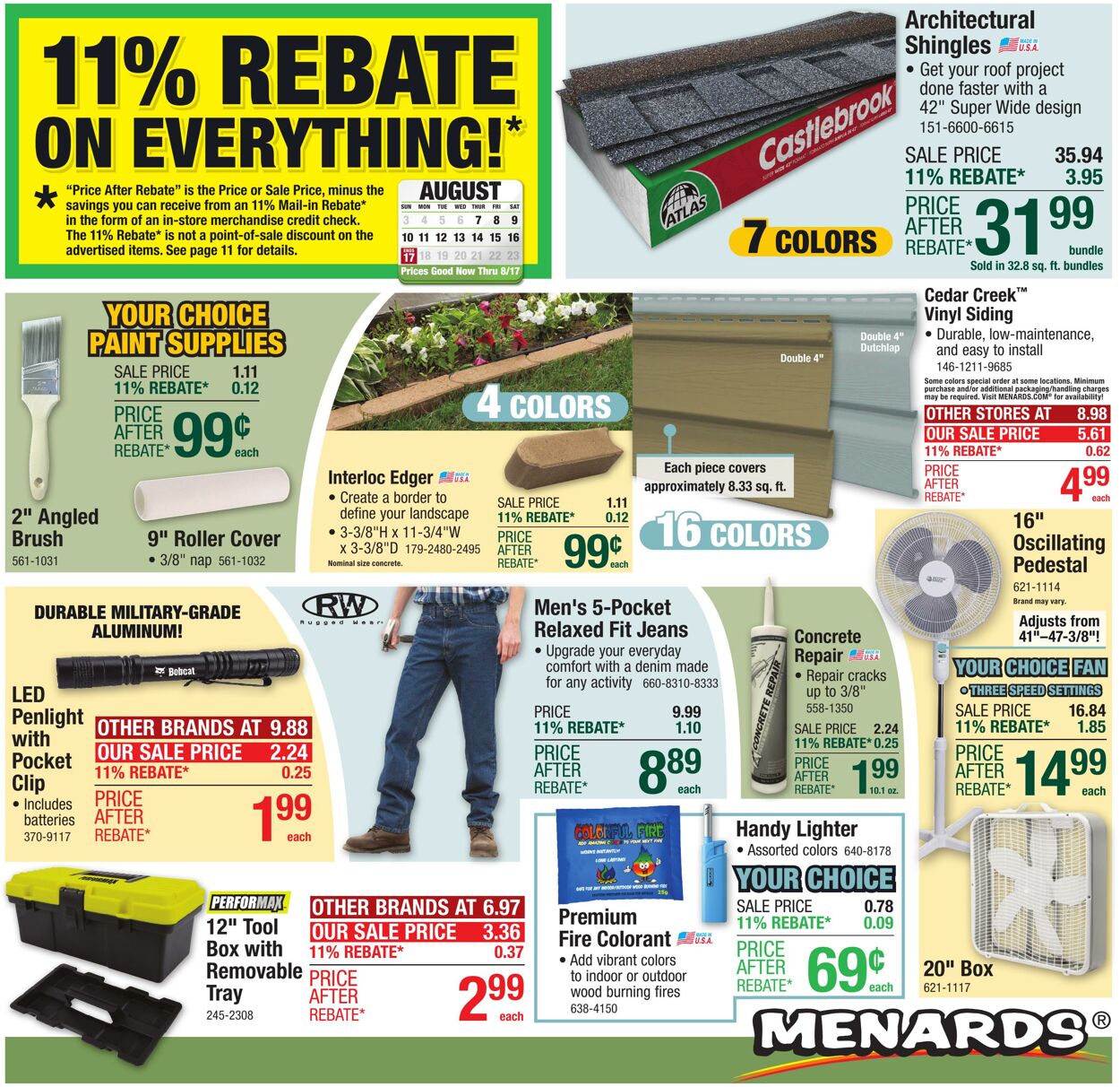 Weekly ad Menards 08/06/2025 - 08/17/2025
